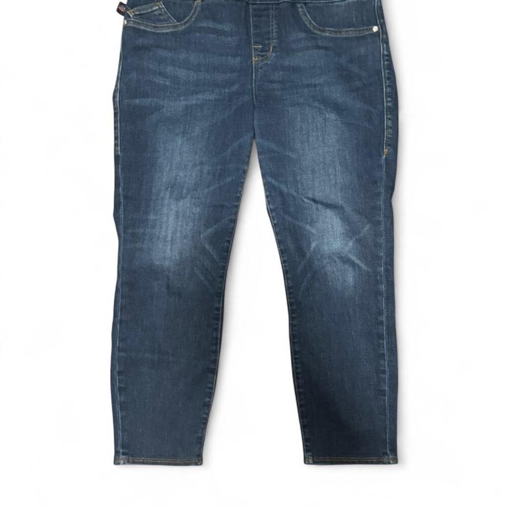 Rock & Republic Cropped Jeans Women Size 12 Blue Denim Stretch Mid Rise Capri